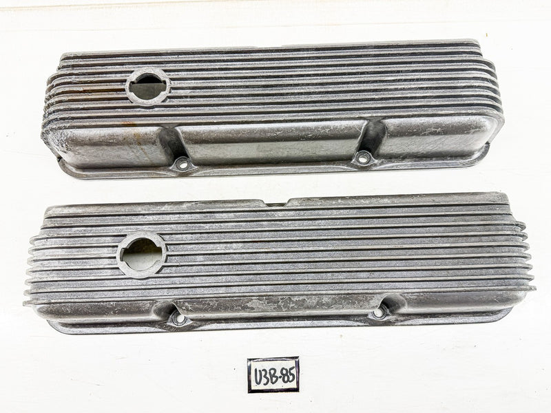 VINTAGE CAL CUSTOM FORD FE 390 427 FINNED ALUMINUM VALVE COVERS 40-1018 U3B-85