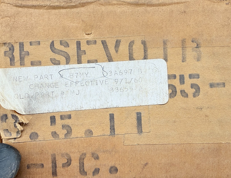 NOS OEM 1956 1957 Lincoln Mercury Ford Reservoir Tank B7MY-3A697-A C50-17