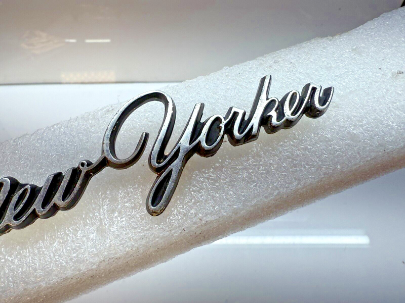 1970-71 Chrysler New Yorker 5.25 Inches Long Emblem Nameplate Badge  RAD B32-102