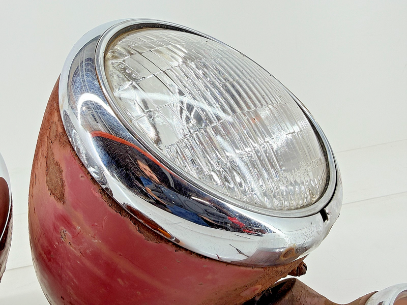 OEM 1938 - 1946 American LaFrance 500 600 Fire Truck Bullet Headlights Rat Rod