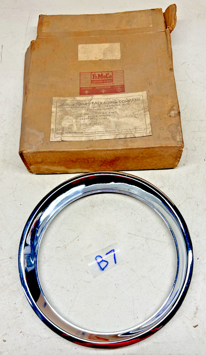 NOS 1955-1957 FORD THUNDERBIRD CHROME PORTHOLE RING BAB-4030535-B 24681 TRIM B7