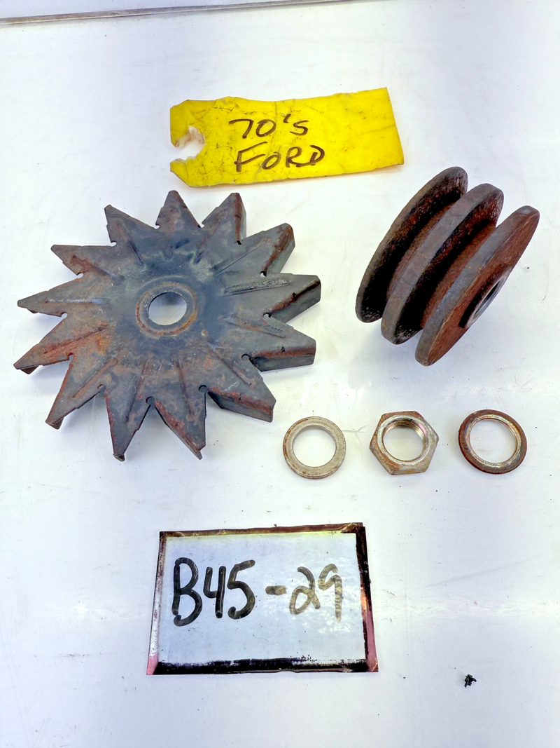 1965 - 1969 Ford Mustang Cougar 289 HIPO 302 390 427 428 ALTERNATOR FAN & PULLEY
