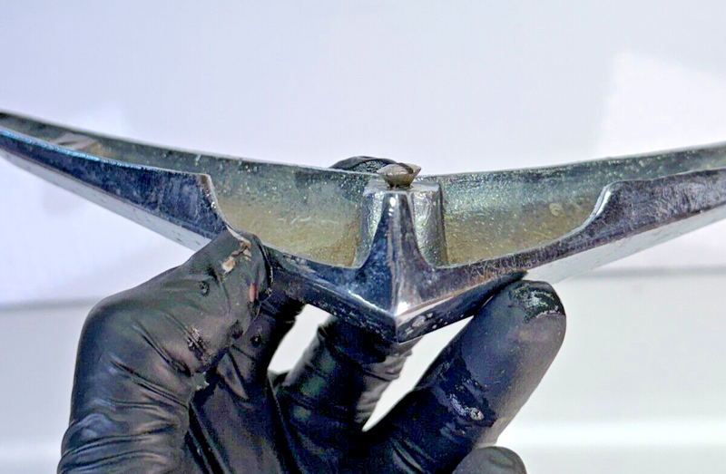 1948 - 1951 Cadillac Chrome Trunk Emblem "V" KAY 48 49 50 51 CADDY B13-17