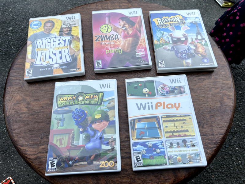 Nintendo Wii Game Lot-5 Bundle Play, Zumba, Rayman, Biggest Looser, Army Men HB1