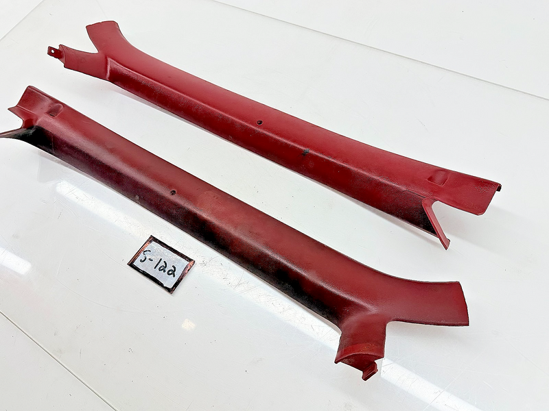 1983 - 1986 FORD Mustang Foxbody Convertible PAIR Red A-Pillar Trim E3ZB-6103598