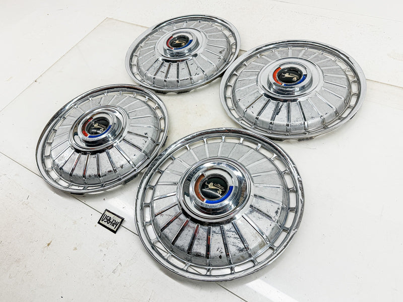 1961 1962 1963 Ford Thunderbird Fairlane Galaxie Sunliner Hubcaps 14" U5B-124