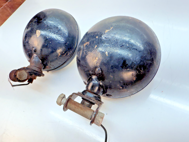 OEM FORD CHEVY DODGE RATROD LS371 PAIR Spot LIGHT LAMP GLASS LENS B78-1