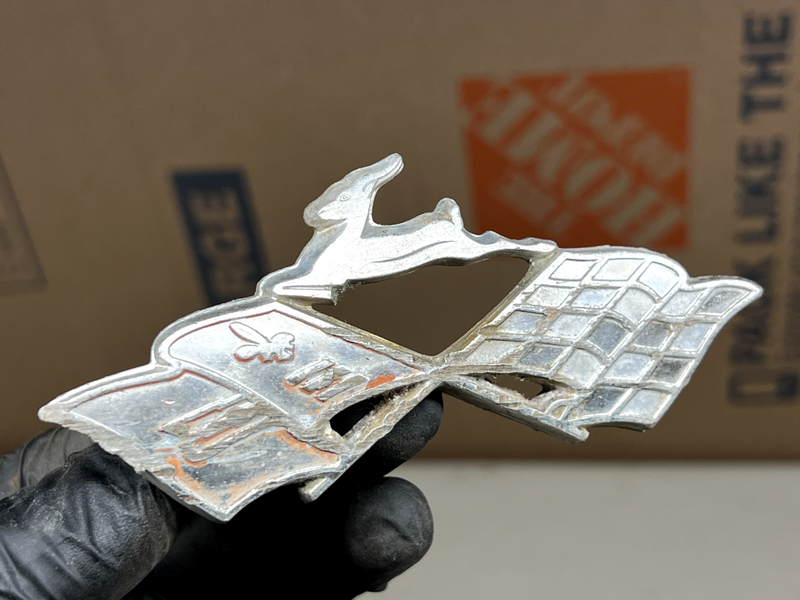 Set of Original 1960 Impala Gold Impala X Flags Quarter Emblem Badges 60 B24-3