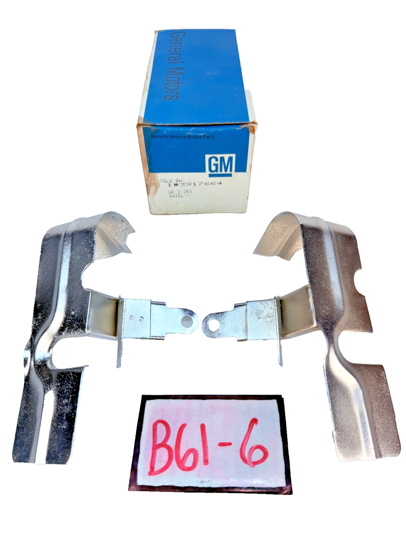 NOS PAIR of 1957 - 1979 Corvette Spark Plug Heat Shield GM 3917664 B61-6