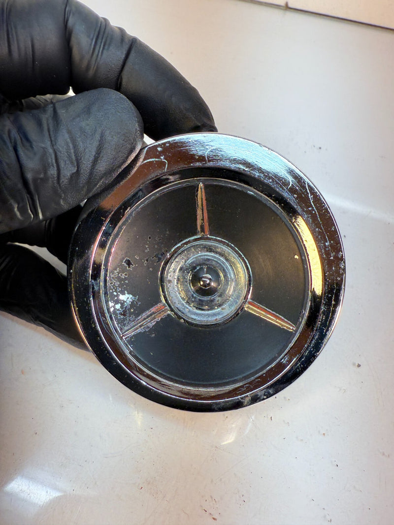 OEM 1959 1960 CHEVROLET IMPALA BELAIR BISCAYNE CLOCK DELETE PLATE 3764813 B60-59