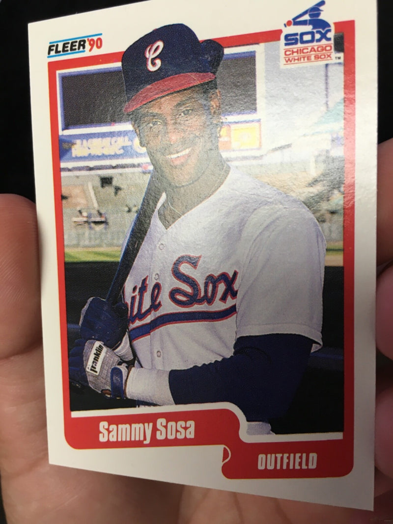FRESHLY OPENED Sammy Sosa Fleer 1990 #548 Rookie Card ***DOB ERROR***🔥MINT🔥