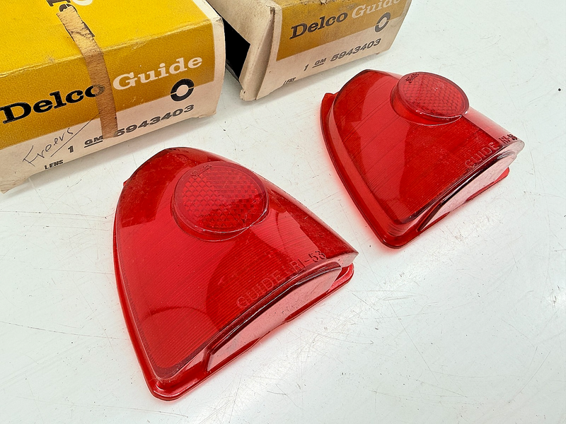NOS 1953 Chevrolet Bel Air 210 150 Tail Light Lens Pair R1-53 5943403 C71-7