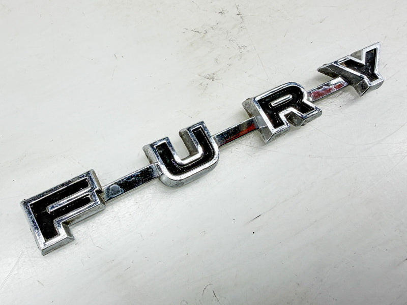 OEM 1965 1966 PLYMOUTH FURY FENDER LETTER EMBLEM MOPAR 2483444 E10-90