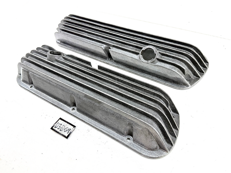 Cal Custom 40-1017 Finned Aluminum Valve Covers Ford SBF 260 289 302 351W U3B-54