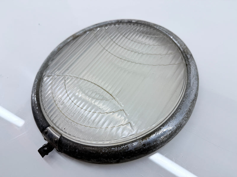 Vintage OEM CM Hall Lamp Co Depress Beam Auto Headlamp & Trim Ring Bezel C33-4