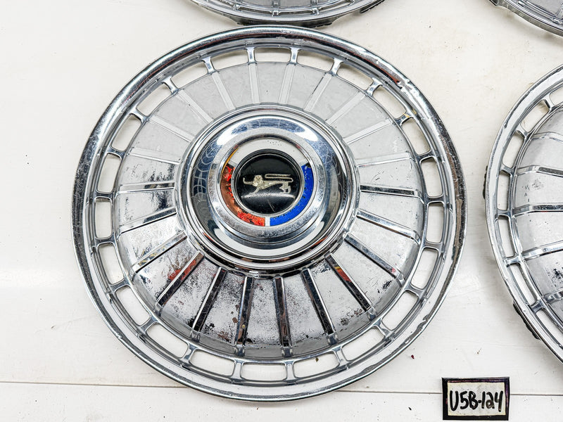1961 1962 1963 Ford Thunderbird Fairlane Galaxie Sunliner Hubcaps 14" U5B-124