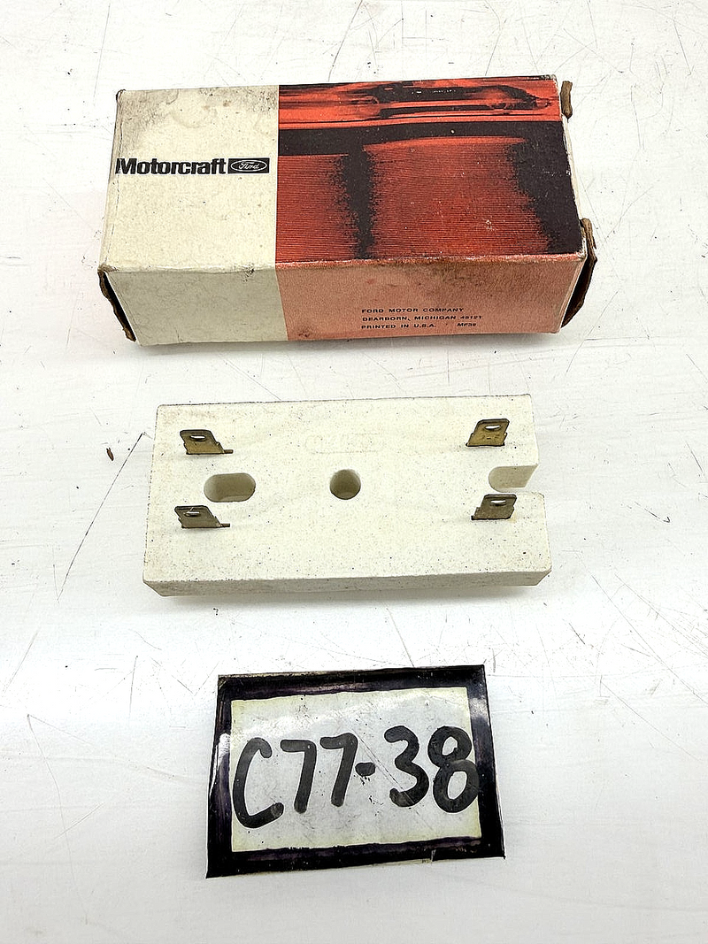 NOS MOTORCRAFT CERAMIC BALLAST RESISTOR 4 TERMINAL FORD C77-38