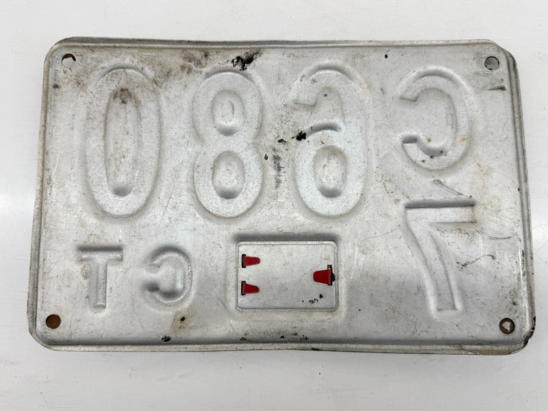 Vintage 1956 Connecticut Passenger Car License Plate C7 680 YOM CT C47-63