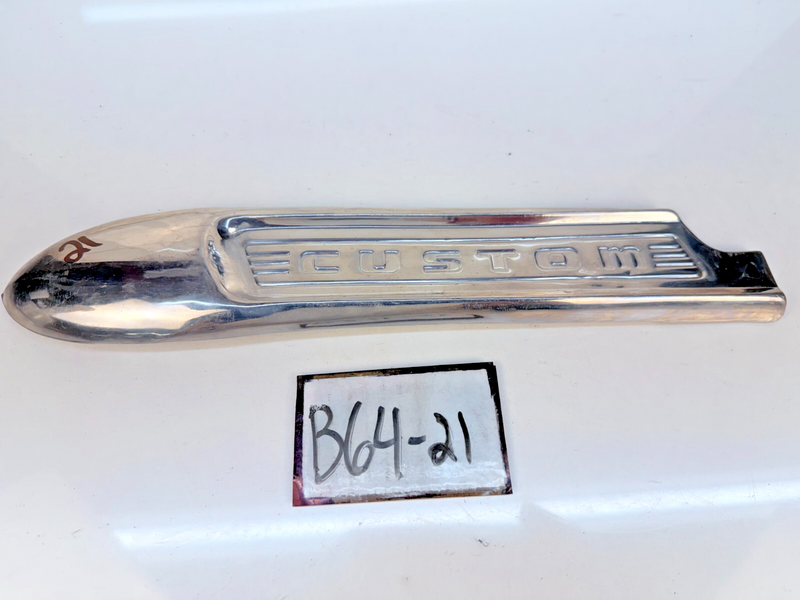 OEM 1950 Ford Custom Fender Emblem Moulding Trim Spear Left 0A-16189 50 B64-21