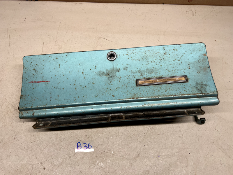 1965 1966 Chevy Impala Glove Box Door Hinge Emblem Belair glovebox 65 66 B36-1