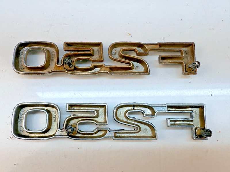 OEM 1980 1981 Ford Truck F250 Chrome Fender Emblems Badges Pair 80 81 B32-200