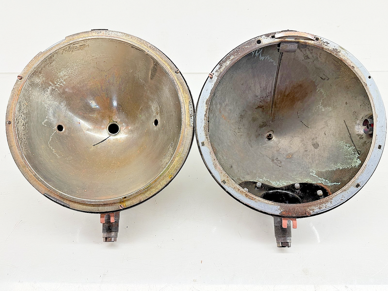 RARE OEM 1930's CADILLAC HEADLIGHTS V12 V16 CM HALL RED GREEN JEWELS HEAD LIGHTS