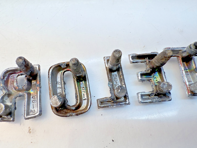 OEM 1960 1961 Chevy Impala Bel Air Chrome HOOD LETTERS "CHEVROLET" 60 61 E5-69