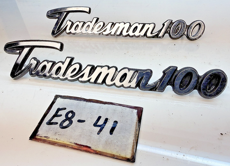 OEM 1970 - 1978 Dodge Tradesman 100 PAIR Van Emblem 2956456 E8-41