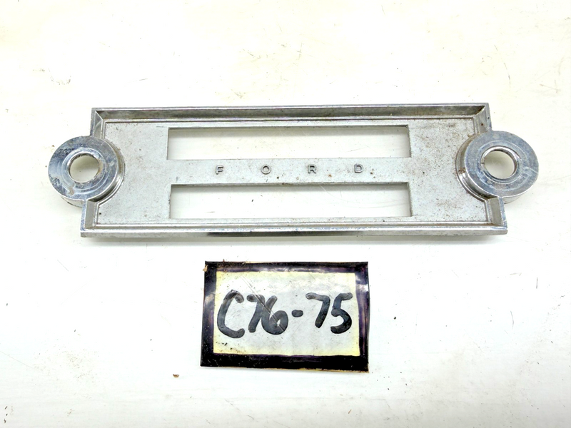 OEM 1963 1964 FORD GALAXIE RADIO BEZEL CHROME FACEPLATE C4AA-18842 C76-175