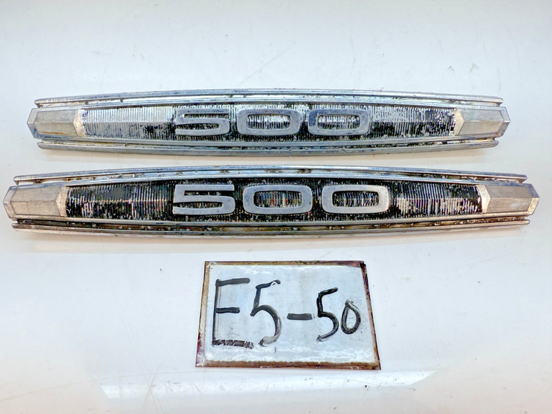 OEM 1967 Ford Fairlane 500 PAIR Quarter Panel Emblems C7OB E5-50