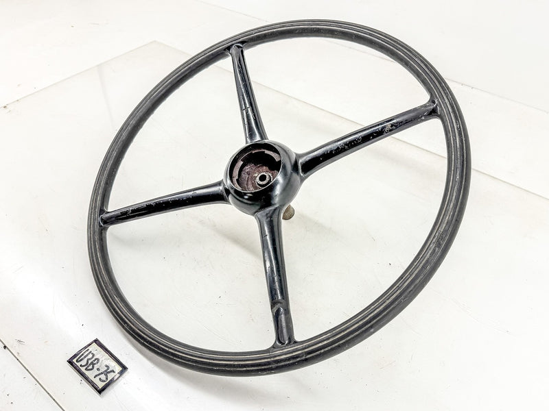 Vintage 1930 - 1931 FORD MODEL A 4 SPOKE STEERING WHEEL BLACK HOT ROD U3B-75