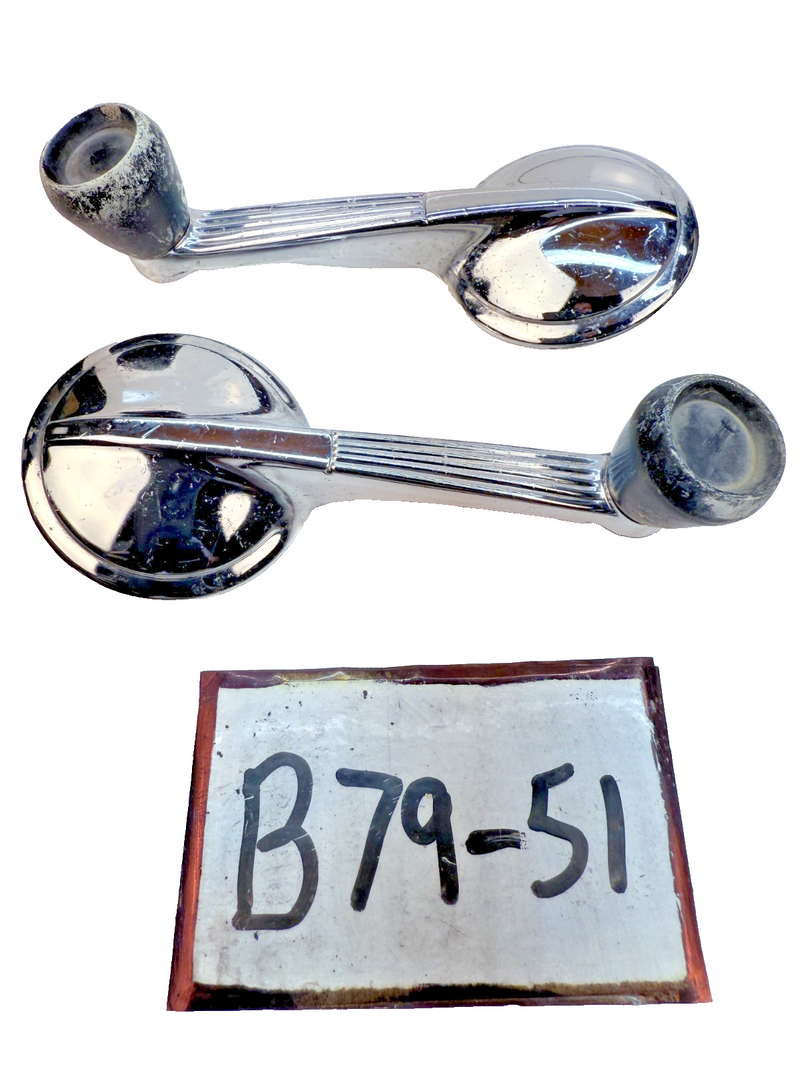 1949 - 1962 Chevy Corvette Bel Air Impala PAIR Door Window Crank Handle B79-51