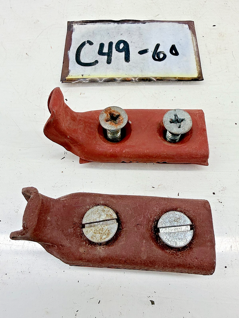 OEM Jeep Willys CJ2A CJ3A Pair Windshield Lower Brackets J-Hooks C49-60