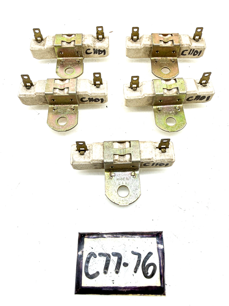 (5) Vintage 1956 - 1979 CHRYSLER AMC IGNITION BALLAST RESISTOR C1101 C77-76