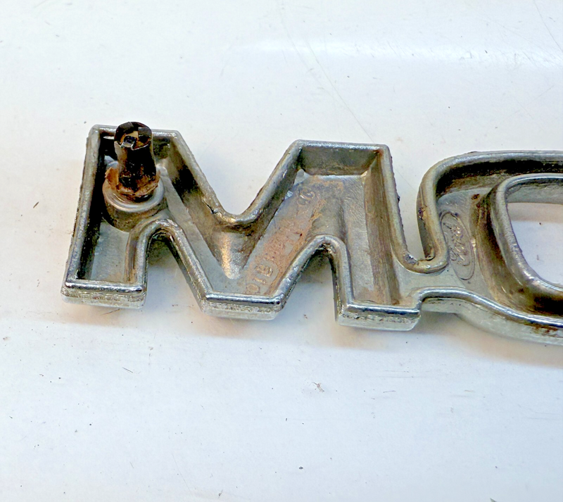 OEM 1980 - 1986 Ford F-150 Custom Metal Fender Emblem E0TB-16B114-CC B32-205