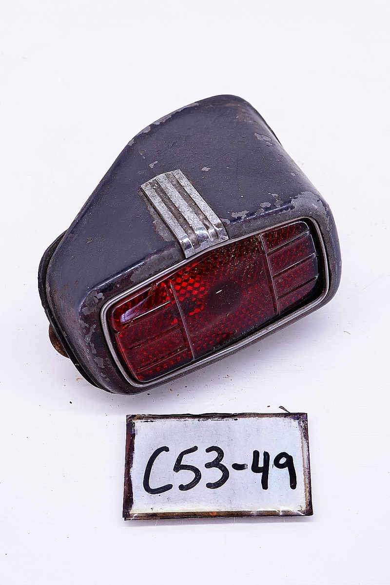 1940 Pontiac Deluxe RH Tail Light Housing Stimsonite Glass Lamp Lens C53-49