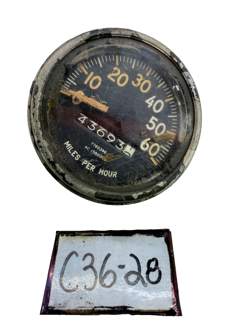 OEM WILLYS Jeep MB M38 M38A1 Speedometer 7760396 AC1580260 C36-28