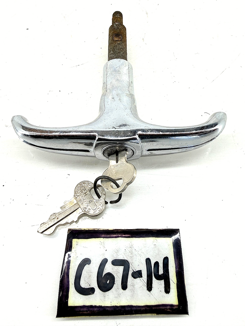 Vintage OEM GM 1946 1947 1948 Oldsmobile Trunk Handle w/ Keys C67-14