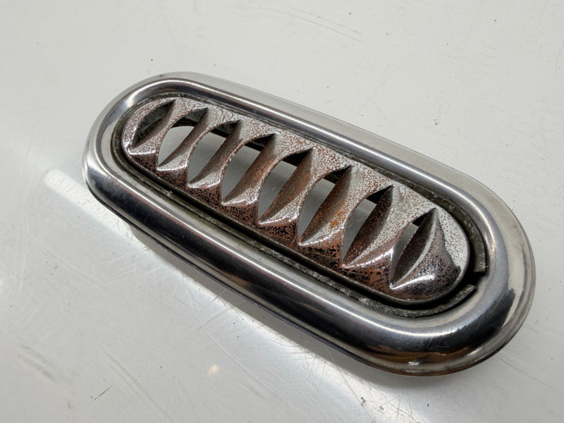 Vintage Chrome Oval AC Air Conditioning Interior Dash Hood Vent Louvers Rat Rod