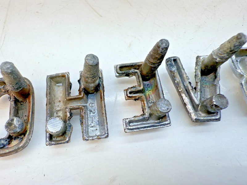 OEM 1960 1961 Chevy Impala Bel Air Chrome HOOD LETTERS "CHEVROLET" 60 61 E5-71