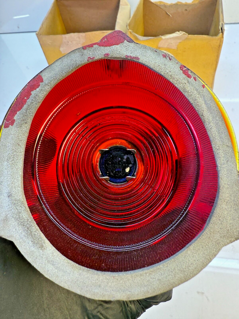 NOS OEM 1952 Ford Passenger Car Blue Dot Tail Light Lens 52 B13-27