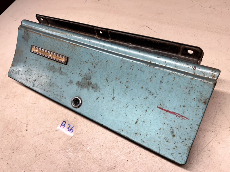 1965 1966 Chevy Impala Glove Box Door Hinge Emblem Belair glovebox 65 66 B36-1