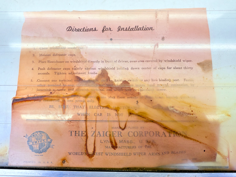 Vintage NOS Zaiger Rear Window Accessory Defroster Custom Hot Rod Ford GM B55-18