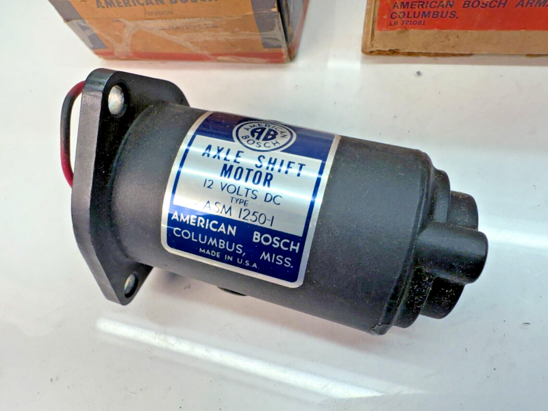 NOS AMERICAN BOSCH AXLE SHIFT MOTOR ASM 1250-1  12 VOLT C2-61