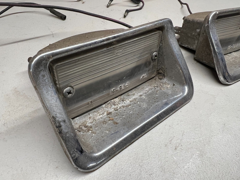 FORD THUNDERBIRD REAR BUMPER BACKUP LIGHT HOUSINGS 1961-1963 OEM U1A-B3