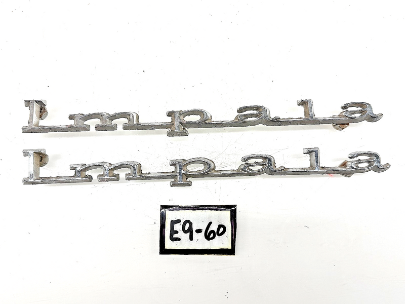 OEM 1967 CHEVROLET IMPALA Fender Badge Emblems Pair E9-60