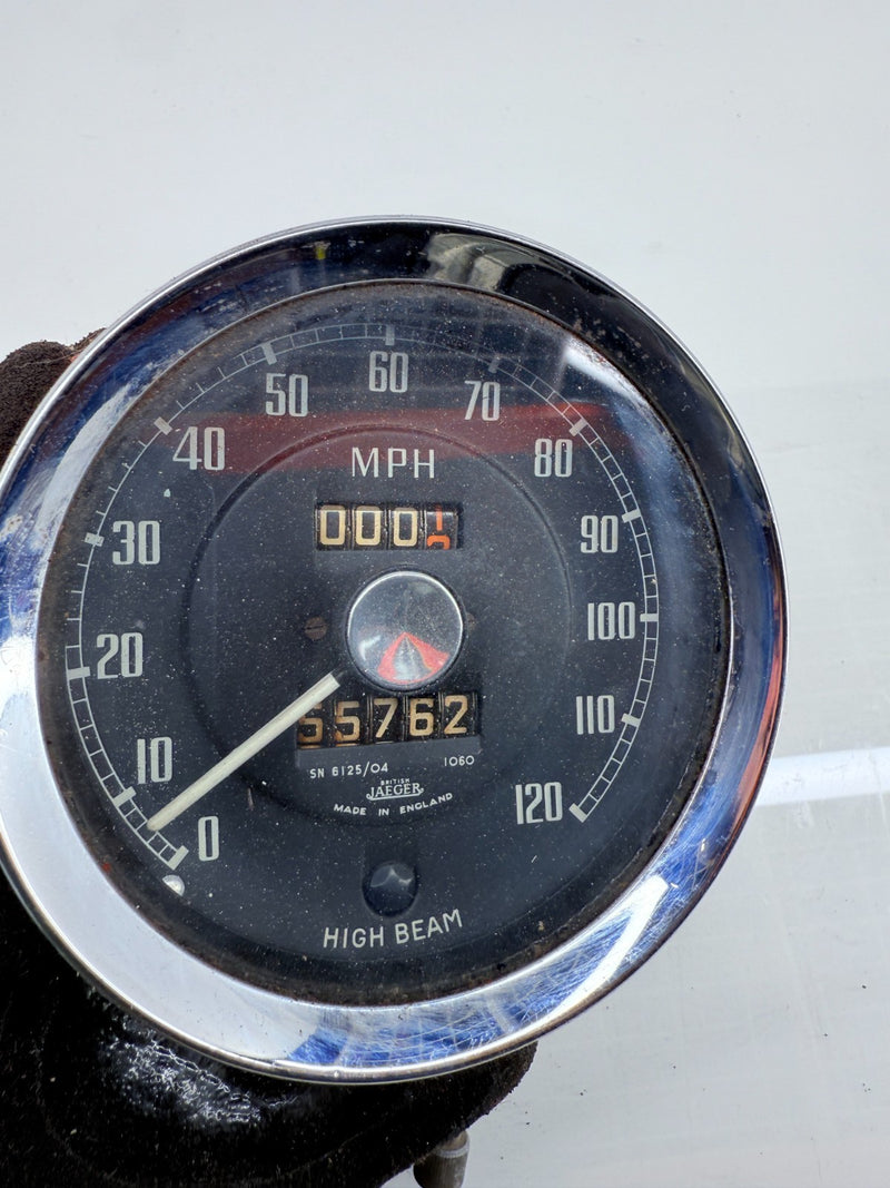Original MGA Jaeger 120 MPH Speedometer SN 6161/06 1440 Speedo C36-31