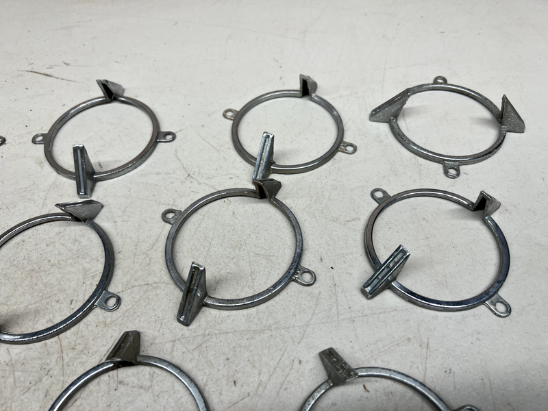 OEM 1962 Impala Ful-Size Tail Lamp Back Up Lens Chrome Bezel PAIR 62 B21