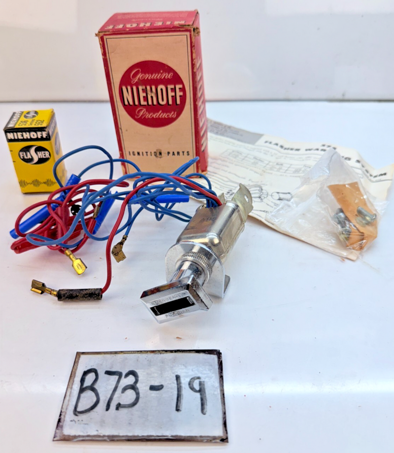 VINTAGE NOS NIEHOFF DASHBOARD ACCESSORY WARNING FLASHER CHEVY BUICK FORD B73-19