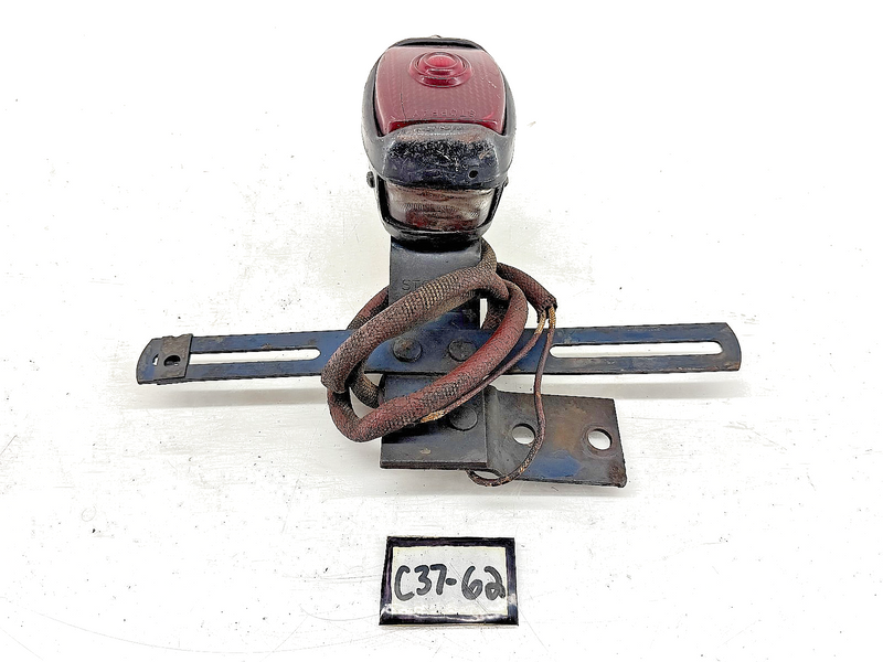 Vtg Original GM Chevy StopRay Tail Light License Plate Bracket Hot Rat Rod C37